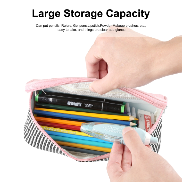 HAWEEL Federmäppchen, Kosmetikaufbewahrung, Organizer, Segeltuch, Brillentasche, Größe: 230 x 110 x 70 mm – Bild 4