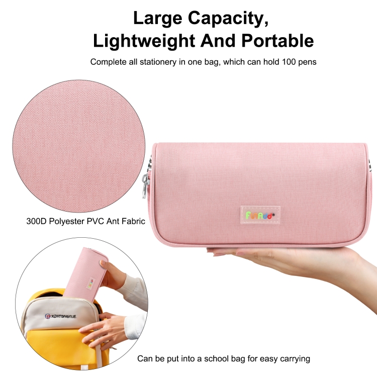 HAWEEL Federmäppchen, Kosmetikaufbewahrung, Organizer, Segeltuch, Brillentasche, Größe: 230 x 110 x 70 mm – Bild 5