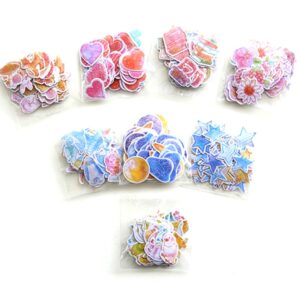 10 Packungen Kreativer wasserdichter PVC-Aufkleber DIY Album Tagebuch Aquarell Dekorativer Aufkleber, zufällige Lieferung