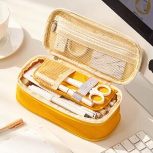 Einfache Grundschul-Junior-Highschool-Studenten-Brieftasche, flexibles Federmäppchen, großes Fassungsvermögen, Netz-Federmäppchen