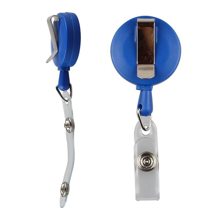 2 Stück ID-Halter mit leicht zu ziehender Schnalle, lächelndes Gesicht, Namensschild, Karte, Schlüssel, Ausweis, einziehbarer Halter – Bild 3