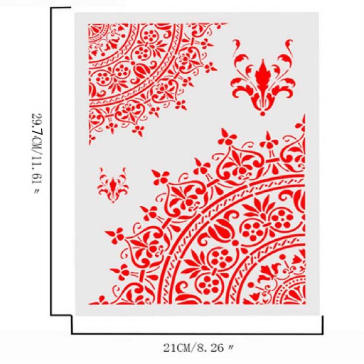 Masking Hollow Template A4 Handbemalte Stempelkissenfarbe Kreidefarbe Zubehör – Bild 3