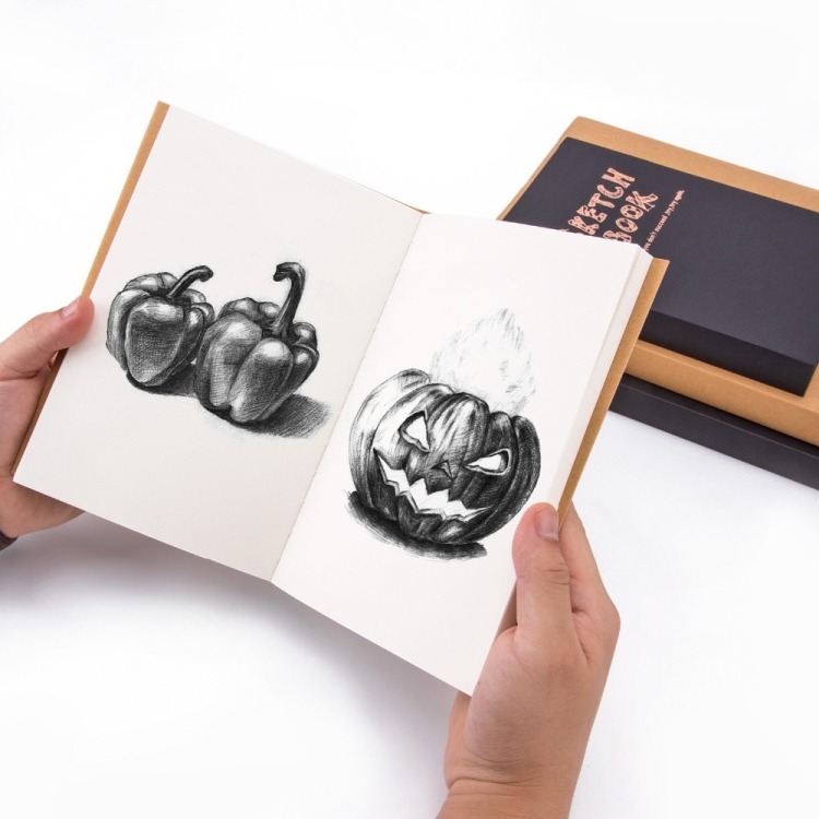 BN5704 Skizzenbuch, Notizblock, Künstlerskizze, Zeichnungsdesign, 120 Blatt, Vintage-Skizzenbuch, Tagebuch, Zeichnungsnotizbuch – Bild 6