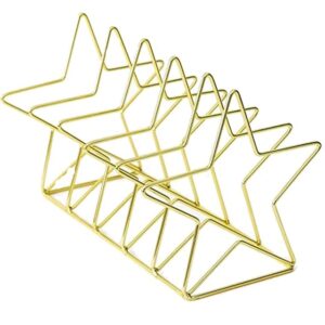Goldene S-förmige galvanisierte Buchstütze, Schreibtisch-Organizer, Desktop, Büro, Zuhause, Buchstützen, Buchhalter, Buchständer, kreatives Bücherregal