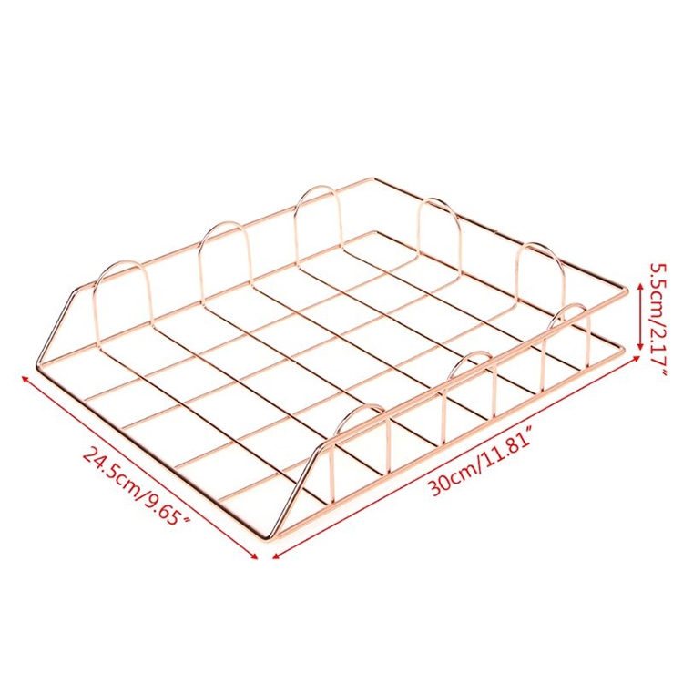Klappbarer Schmiedeeisen-Briefmagazin- und Zeitungshalter, Aufbewahrungsregal, Aktenablage, Büro-Schreibtisch-Organizer – Bild 3