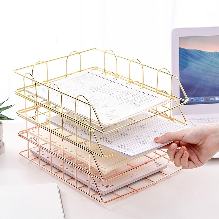 Klappbarer Schmiedeeisen-Briefmagazin- und Zeitungshalter, Aufbewahrungsregal, Aktenablage, Büro-Schreibtisch-Organizer – Bild 6