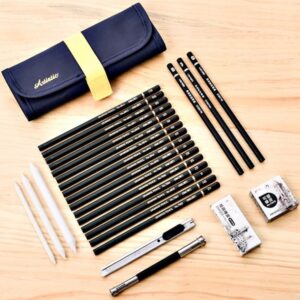 27 In 1 Sketch Pencil Set Malwerkzeuge Kunstbedarf für Schüler