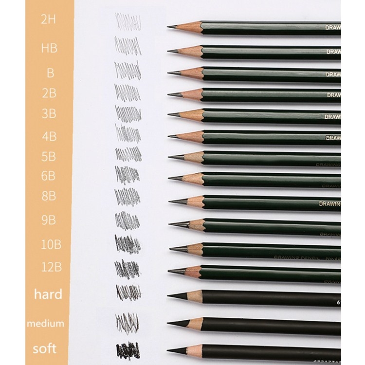 27 In 1 Sketch Pencil Set Malwerkzeuge Kunstbedarf für Schüler – Bild 7