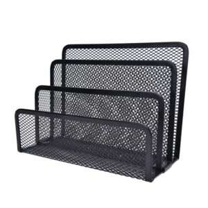 Mesh-Buchstabe Sorter E-Mail-Dokument-Tablett Black Desk Office-Datei-Speicher-Rack