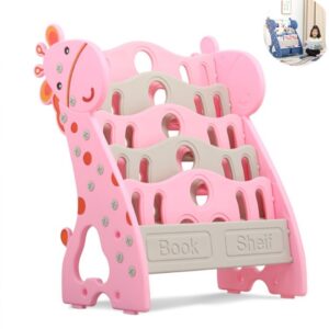 Kinder-Bücherregal, einfaches Haushalts-Bodenregal, Baby-Bücherregal, Aufbewahrung, Kindergarten, mehrschichtiges Cartoon-Bildbuchregal