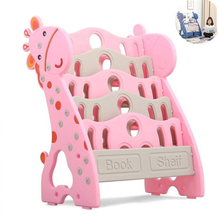 Kinder-Bücherregal, einfaches Haushalts-Bodenregal, Baby-Bücherregal, Aufbewahrung, Kindergarten, mehrschichtiges Cartoon-Bildbuchregal