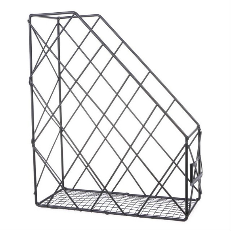 Zeitschriftenhalter Modernes Desktop-Buchaufbewahrungsregal Eisen-Bücherregal