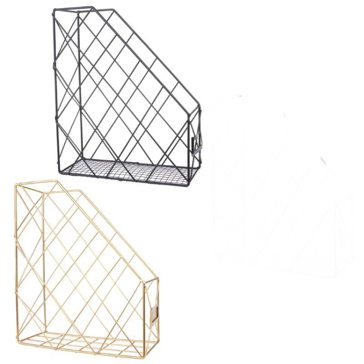 Zeitschriftenhalter Modernes Desktop-Buchaufbewahrungsregal Eisen-Bücherregal – Bild 4