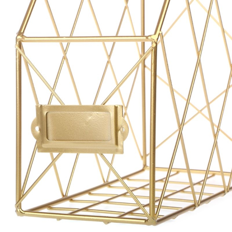 Zeitschriftenhalter Modernes Desktop-Buchaufbewahrungsregal Eisen-Bücherregal – Bild 7