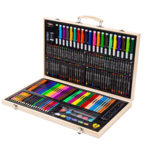 Malerei Holzkiste bunte Stift Set Kunst Schulbedarf für Kinder