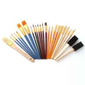 ZHU TING 25 PCS / Set Multifunktionale Ölfarbe Pinsel Gouache Aquarell Acrylfarbe Pinsel Student Malutensilien