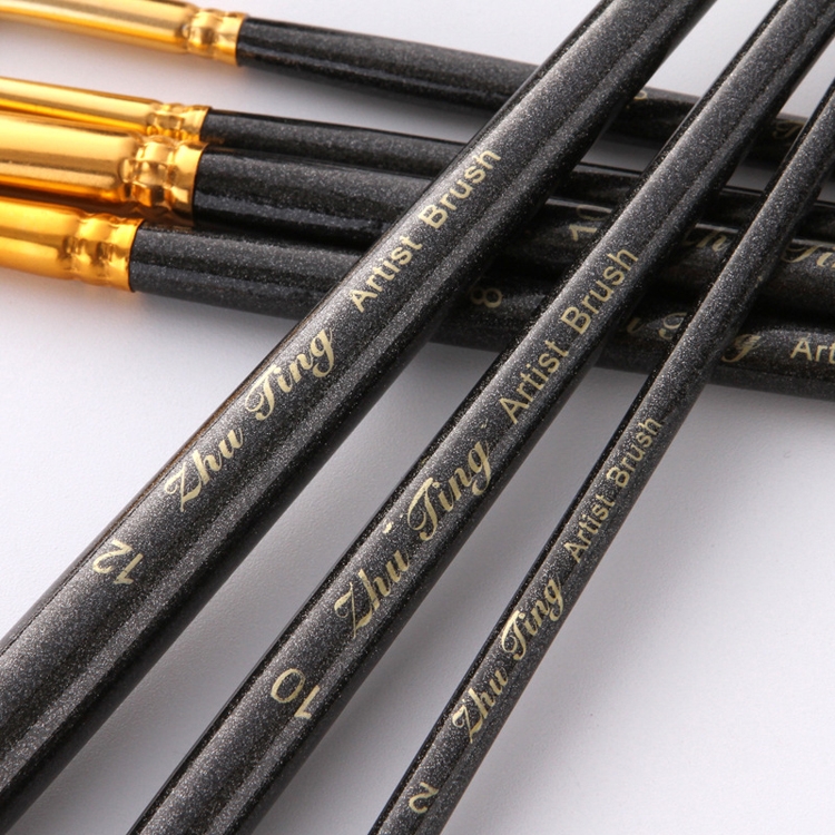 ZHU TING 21 Stück/3 Sets Nylonpinsel, Aquarellpinsel und Ölpinsel, Kunst- und Malzubehör – Bild 6