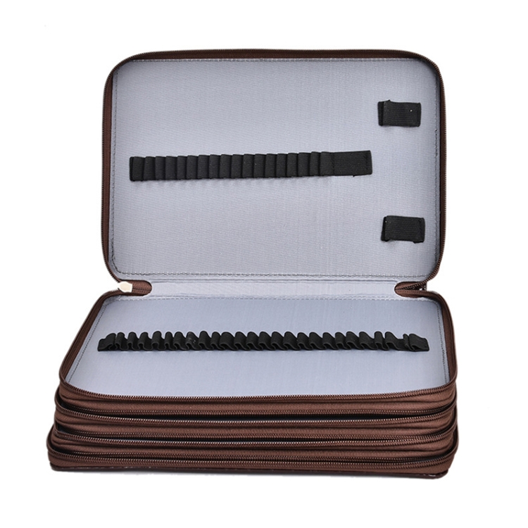 200-Loch-Kunstmalerei-Stift-Aufbewahrungstasche, großes Fassungsvermögen, Krokodilmuster, PU-Bleistiftbeutel – Bild 3