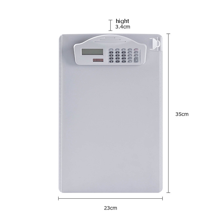 A4-Multifunktionsordner mit Taschenrechner, Lineal, Schreibtafel, Dateiaufbewahrung, Kunststoffschiene – Bild 3