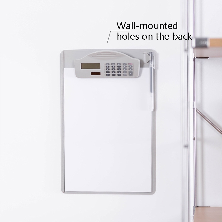 A4-Multifunktionsordner mit Taschenrechner, Lineal, Schreibtafel, Dateiaufbewahrung, Kunststoffschiene – Bild 6