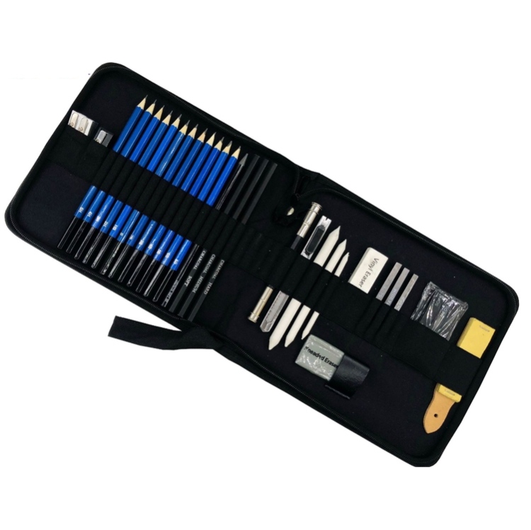 KALOUR 33-in-1-Skizzenstift-Set, Anfänger-Pinsel-Kunstzubehör – Bild 2