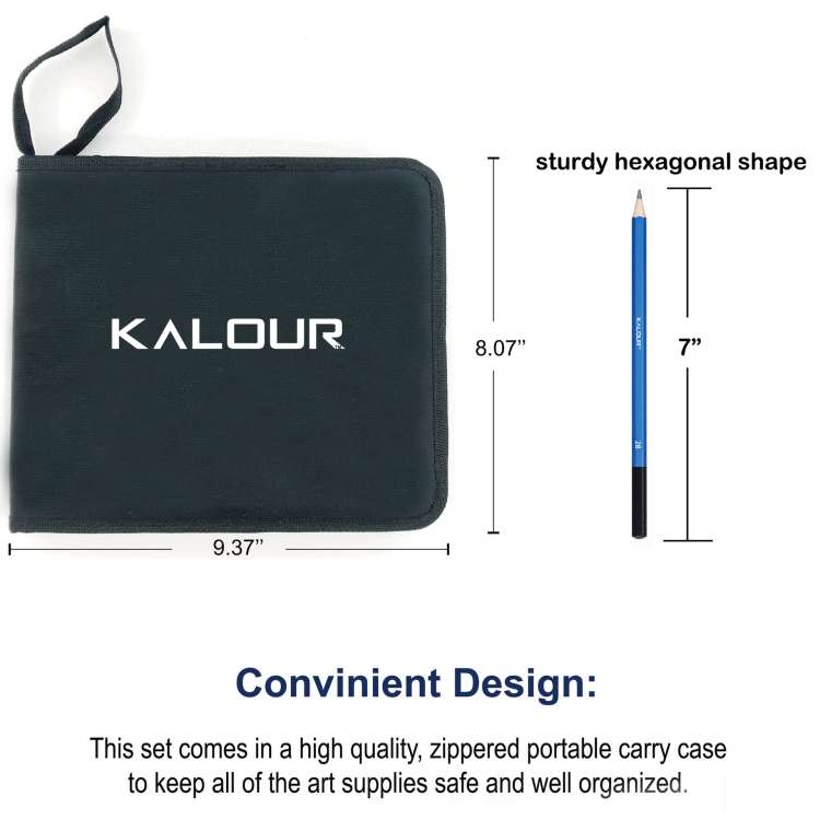 KALOUR 33-in-1-Skizzenstift-Set, Anfänger-Pinsel-Kunstzubehör – Bild 3
