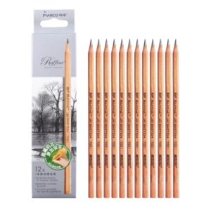 2 Boxen Marco 7001 Skizzenstift Kinder Original Holz Wort Lernen Briefpapier Kunst Kalligraphie Zeichenstift