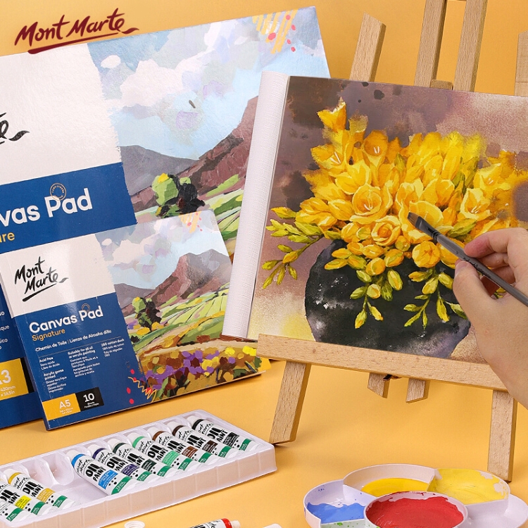 10 Blatt/Packung Öl-Acryl-Malerei-Leinwand-Blockpapier, Buch-Malerei-Leinwandpapier – Bild 6