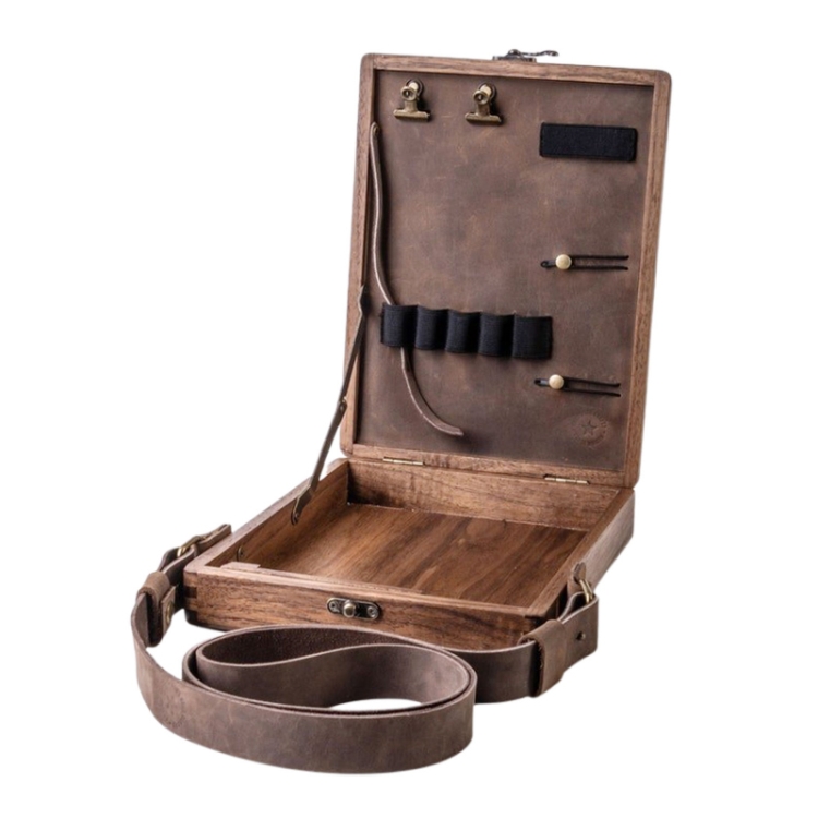 Multifunktionale Holzkiste zur Aufbewahrung von Künstler- und Schreibpinselwerkzeugen – Bild 2