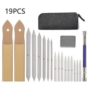 19 in 1 Mischung Smudge Stumpf Stick Tortillon Skizze Kunst Zeichnung Holzkohle Sketcking -Werkzeugstift