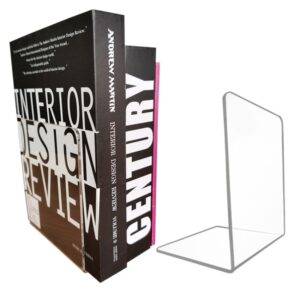 2 PCS Acryl transparent Buchstand L-förmige Buchenden Buchhandel