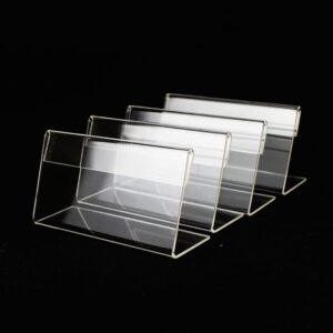 10 PCs Mini Clear Acrylzeichen -Anzeigestandsbezeichnungshalter