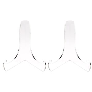 2 Stück Acryl transparent Display Regal Bücherregal Tellerhalter