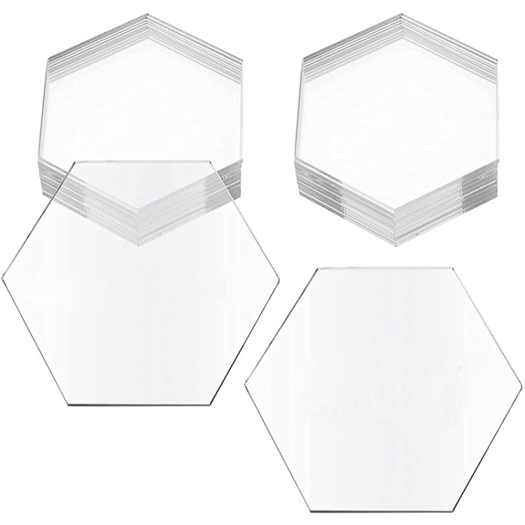 10 PCs Clear Hexagon Acryl Sitzkarte Gäste -Visitenkarte Logo Dekoration DIY Board – Bild 2