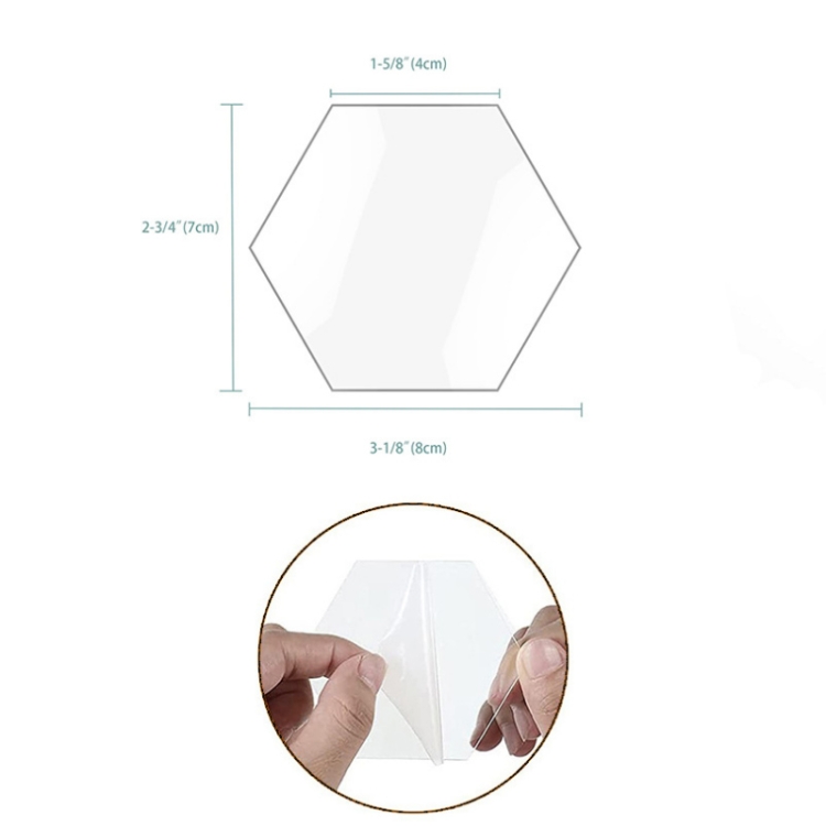 10 PCs Clear Hexagon Acryl Sitzkarte Gäste -Visitenkarte Logo Dekoration DIY Board – Bild 3