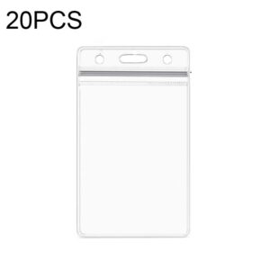 20 Stück transparente vertikale Plastikkartenhüllen aus PVC, wasserdichte ID-Kartenhüllen, Abzeichen