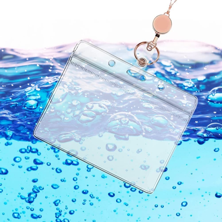 QD-2451 Multifunktionaler ID-Kartenhalter mit Metallperlenkette und einziehbarer Zugschnalle – Bild 5