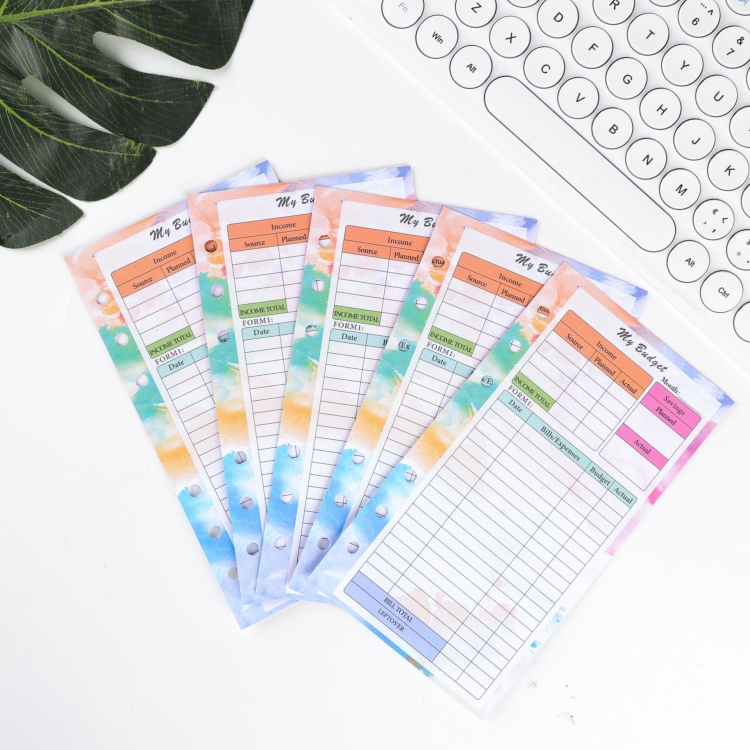 A6 6-Loch-Budgetbuch-Loseblatt-Ersatzkern-Handbucheinlage, Spezifikation: – Bild 3