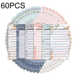 60 Blatt Cash Budget Card Loseblatt-Ersatzkern für die Buchhaltung