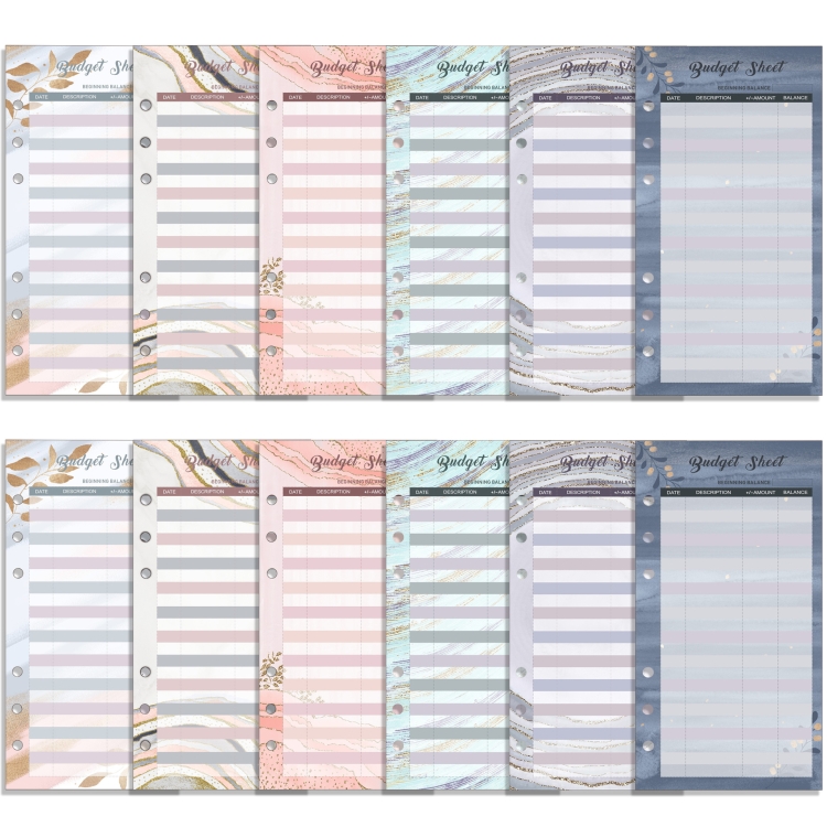 60 Blatt Cash Budget Card Loseblatt-Ersatzkern für die Buchhaltung – Bild 2