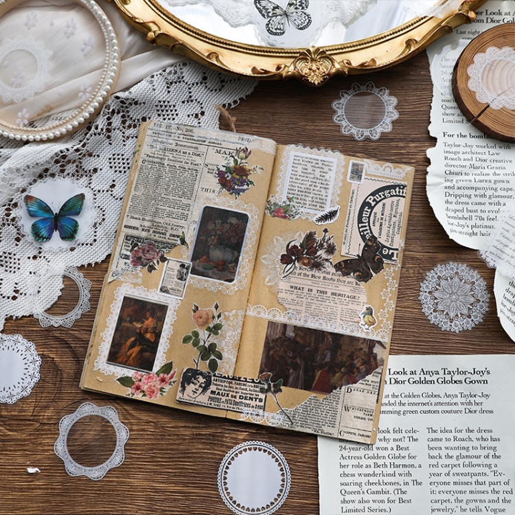 10 Sets Sonne, Mond, Sterne, Vintage-Spitze, Kinder-Handbuchmaterial – Bild 6