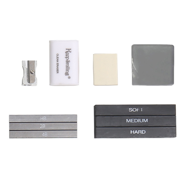 42-in-1-Zeichnungs-Malskizzen-Set mit Radiergummi und Spitzer – Bild 5