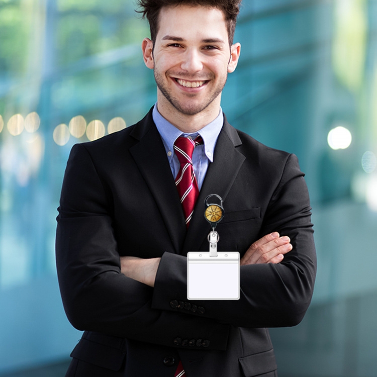 2 Stück 65 cm ausziehbare Ausweishalter im Vintage-Stil, Kompass, Karte, Namensschild, Kartenhalter – Bild 4