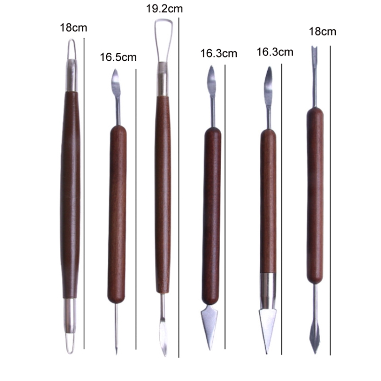 Werkzeuge zum Beschneiden von Töpferwaren aus Holz, pädagogisches Kunstzubehör – Bild 3