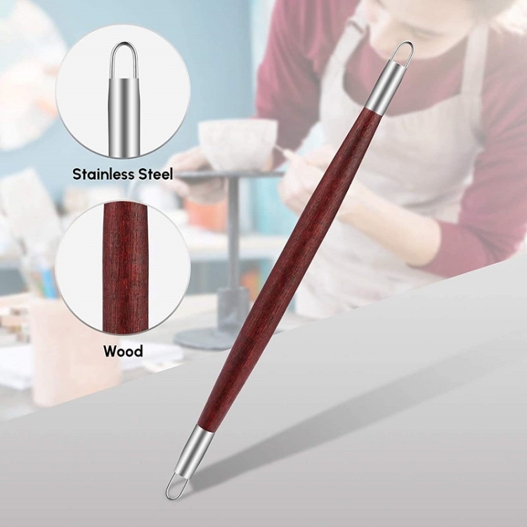 Werkzeuge zum Beschneiden von Töpferwaren aus Holz, pädagogisches Kunstzubehör – Bild 5