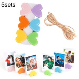 5sets Nette Farbe Liebe Clip Desktop Halterung Bild Hängen Wand Dekoration Memo Clip