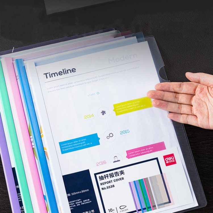 Deli 5538 Aktenordnereinsatz, A4-Aktenschubladenordner mit transparenter, wasserdichter Abdeckung – Bild 7