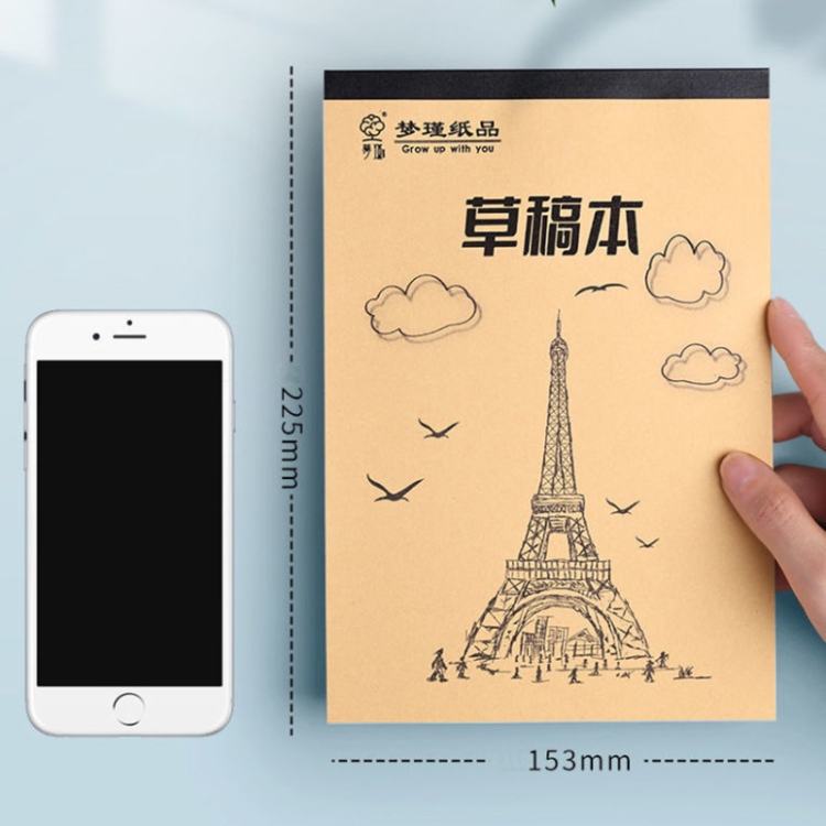 100 Seiten/Buch, verdicktes Klebebindungs-Entwurfsbuch, Mehrzweck-Skizzenpapier für Studenten – Bild 3