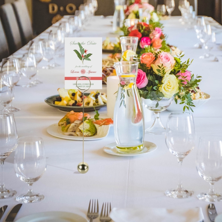 Hotel Edelstahl Tisch Nummer Platte Restaurant Hochzeit Menü Halter Anzahl Clip – Bild 6