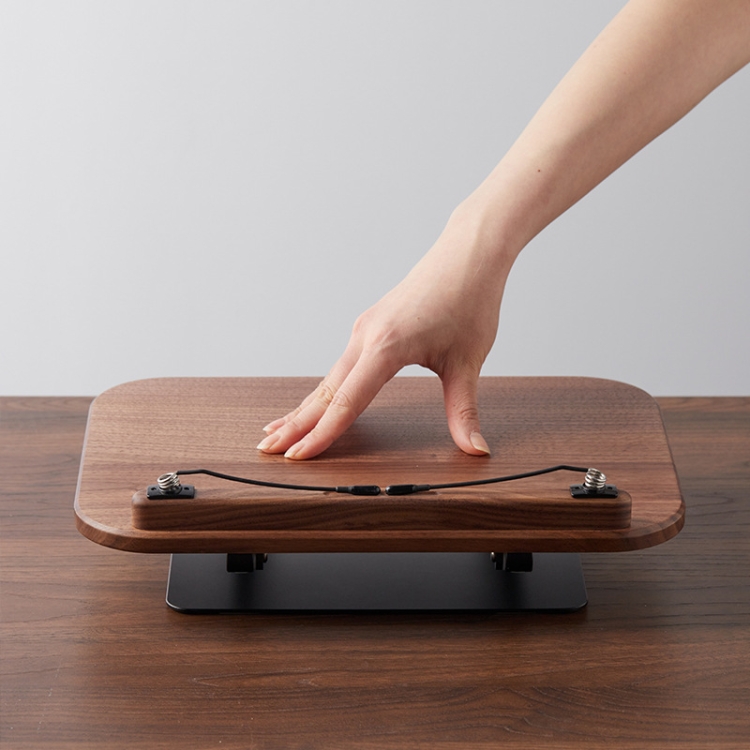 Buch-Leseständer aus Walnussholz, höhenverstellbar, Schreibtischhalter für Laptop, Rezepte, Lehrbücher – Bild 5